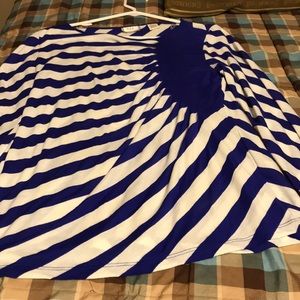 Blue and white stripes juniors